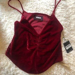 Reformation velvet top